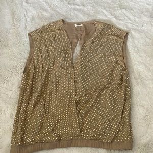L’Agence Gold Studded blouse